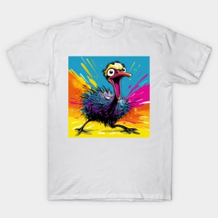 Ostrich Cartoon Pop Art 1 T-Shirt